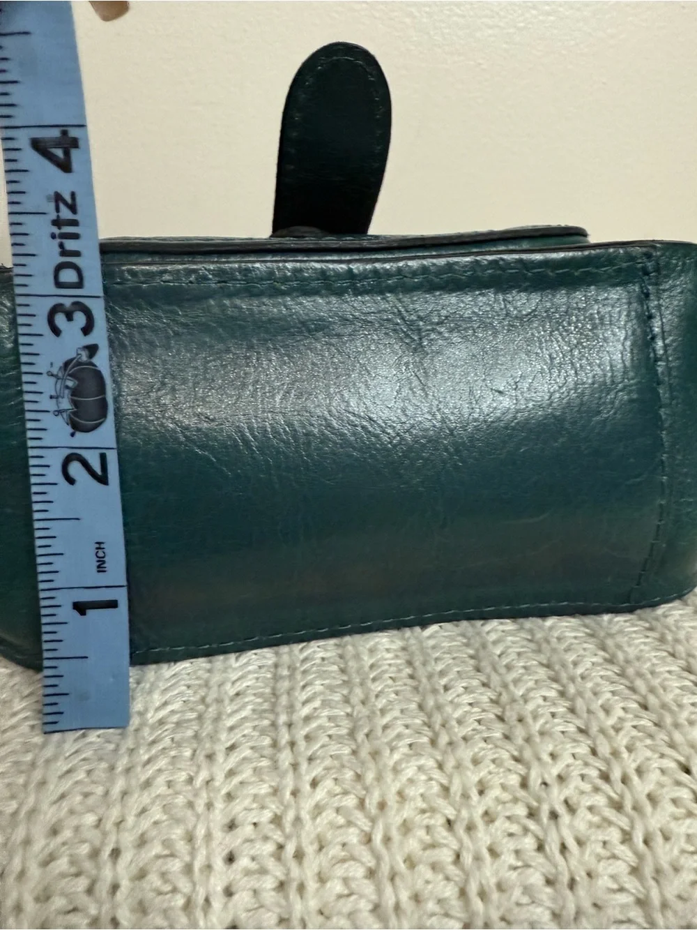 Patricia Nash dark green/blue Leather Crossbody Bag - Adjustable Strap